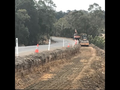 Road widening works - Jerrara Rd Bungonia